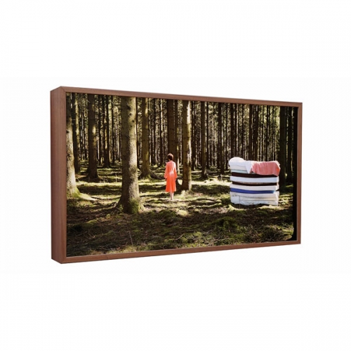 Sleepless | 56,5x98x12cm, mahogany veneer, duratrans, glass with no reflection, LED strips, 2020
