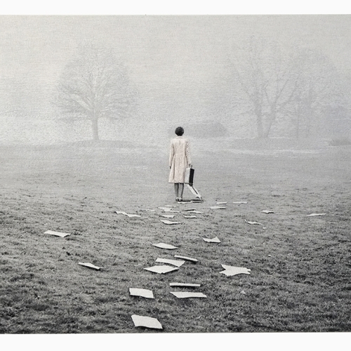 Morning fog | 80x142 cm; gobelin and embroidered by hand; 2022