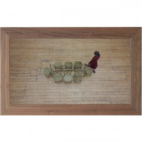 Wait to be seated | fragment | loop; monitor, player, walnut box; 51 x 32 x 19 cm; 2026